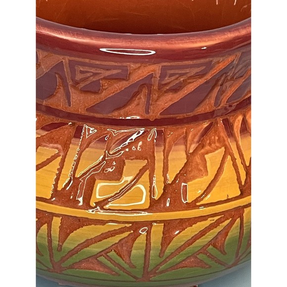 Red Earth Pottery Bud Bowl Mesa Verde Cortez Co Native American Made Signed - Picture 4 of 10